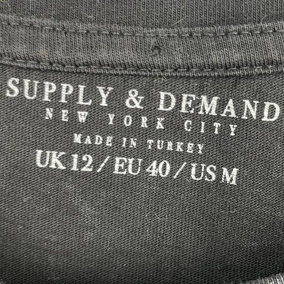 Supply & Demand M Black Stone Washed New York Skyline Graphic Short Sleeve Tee - Picture 4 of 4